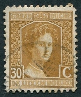 N°0100-1914-LUXEMBOURG-DUCHESSE M.ADELAIDE-30C-BISTRE