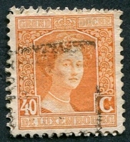 N°0103-1914-LUXEMBOURG-DUCHESSE M.ADELAIDE-40C-ROUGE/ORANGE