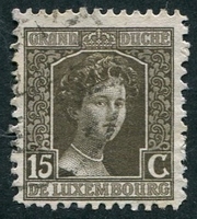N°0097-1914-LUXEMBOURG-DUCHESSE M.ADELAIDE-15C-GRIS BRUN