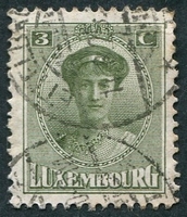 N°0120-1921-LUXEMBOURG-GRDE DUCHESSE CHARLOTTE-3C-OLIVE