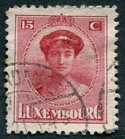 N°0123-1921-LUXEMBOURG-GRDE DUCHESSE CHARLOTTE-15C-CARMIN