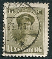 N°0124-1921-LUXEMBOURG-DUCHESSE CHARLOTTE-15C-BRUN/OLIVE