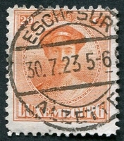 N°0125-1921-LUXEMBOURG-DUCHESSE CHARLOTTE-20C-ROUGE/ORANGE