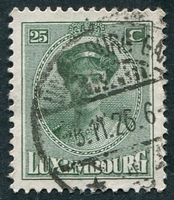 N°0126-1921-LUXEMBOURG-DUCHESSE CHARLOTTE-25C-VERT/GRIS