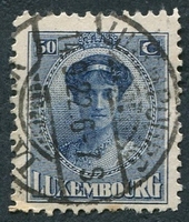 N°0129-1921-LUXEMBOURG-DUCHESSE CHARLOTTE-50C-BLEU