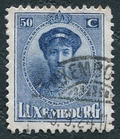 N°0129-1921-LUXEMBOURG-DUCHESSE CHARLOTTE-50C-BLEU