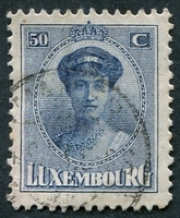 N°0129-1921-LUXEMBOURG-DUCHESSE CHARLOTTE-50C-BLEU