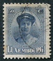 N°0129-1921-LUXEMBOURG-DUCHESSE CHARLOTTE-50C-BLEU