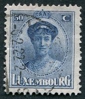 N°0129-1921-LUXEMBOURG-DUCHESSE CHARLOTTE-50C-BLEU