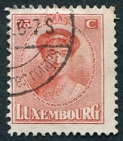 N°0130-1921-LUXEMBOURG-DUCHESSE CHARLOTTE-75C-ROUGE