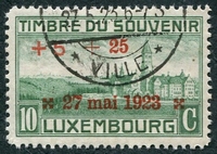 N°0142-1923-LUXEMBOURG-MONASTERE DE CLERVAUX-+25 S/10+5