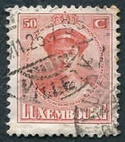 N°0155-1924-LUXEMBOURG-GRDE DUCHESSE CHARLOTTE-50C-ROUGE