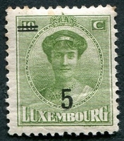 N°0159-1925-LUXEMBOURG-GRDE DUCHESSE CHARLOTTE-5C S 10C