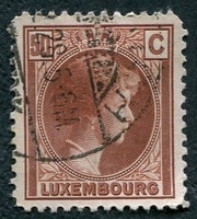 N°0172-1926-LUXEMBOURG-GRDE DUCHESSE CHARLOTTE-50C-BRUN/ROUG