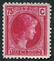 N°0175-1926-LUXEMBOURG-GRDE DUCHESSE CHARLOTTE-75C