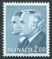 N°1375-1983-MONACO-PRINCES RAINIER III ET ALBERT-2F80-BLEU