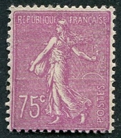 N°0202-1924-FRANCE-TYPE SEMEUSE-75C-LILAS/ROSE