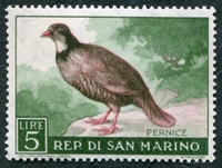 N°0483-1960-SAINT MARIN-OISEAU-PERDRIX-5L