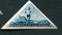 N°0365-1953-SAINT MARIN-SPORT-LANCEMENT DISQUE-1L