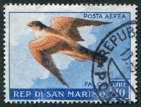 N°112-1959-SAINT MARIN-OISEAU-FAUCON-10L