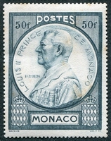 N°0285-1946-MONACO-PRINCE LOUIS II-50F-VERT