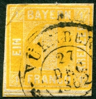 N°009-1861-BAVIERE-1K-JAUNE