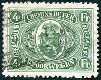 N°130-1922-BELGIQUE-4F-VERT