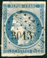 N°0004-1850-FRANCE-CERES-25C-BLEU