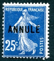 N°140-CI 3-SEMEUSE FOND PLEIN-25C-BLEU FONCE