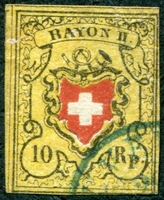 N°0015-1850-SUISSE-CROIX SUISSE - RAYON II-10R