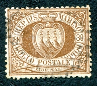 N°0006-1877-SAINT MARIN-30C-BRUN