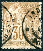 N°55-1881-FRANCE-TYPE ALPHEE DUBOIS-30C-BRUN