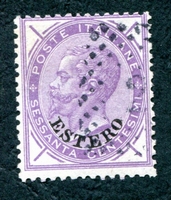 N°010-1874-LEVANT-VICTOR EMMANUEL II-60C-VIOLET