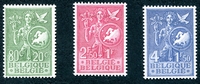 N°0927 A 0929-1953-BELGIQUE-AU PROFIT DE LA JEUNESSE