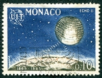 N°0665-1965-MONACO-SATELLITE ECHO II-10C