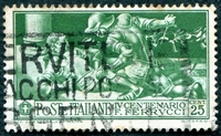N°0259-1930-ITALIE-ASSASSINAT DE FERRUCCI-25C-VERT