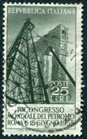 N°0692-1955-ITALIE-4E CONG MONDIAL PETROLE-ROME-25L