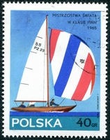 N°1441-1965-POLOGNE-YACHT 5?5-40GR