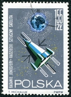 N°1410-1965-POLOGNE-SATELLITE-1Z55