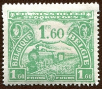 N°119A-1920-BELGIQUE-LOCOMOTIVE-1F60-VERT