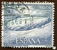 N°1268-1964-ESPAGNE-BATEAU-SOUS MARIN ISAAC PERAL-5P