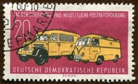 N°0504-1960-DDR-FOURGONS POSTAUX-20P
