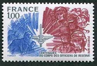N°1890-1976-FRANCE-100 ANS DU CORPS OFFICIERS DE RESERVE