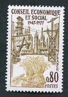 N°1957-1977-FRANCE-30E ANNIV CONSEIL ECONOMIQUE ET SOCIAL