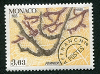 N°081-1983-MONACO-POMMIER EN HIVER