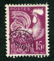 N°112-1957-FRANCE-COQ GAULOIS-15F