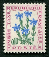 N°096-1964-FRANCE-FLEUR-GENTIANE