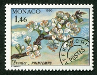 N°106-1990-MONACO-PRUNIER AU PRINTEMPS