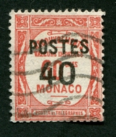 N°0146-1937-MONACO-TIMBRE TAXE SURCHARGE 40C SUR 60C