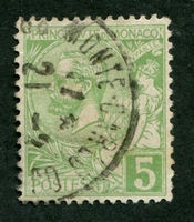 N°0022-1901-MONACO-PRINCE ALBERT 1ER-5C